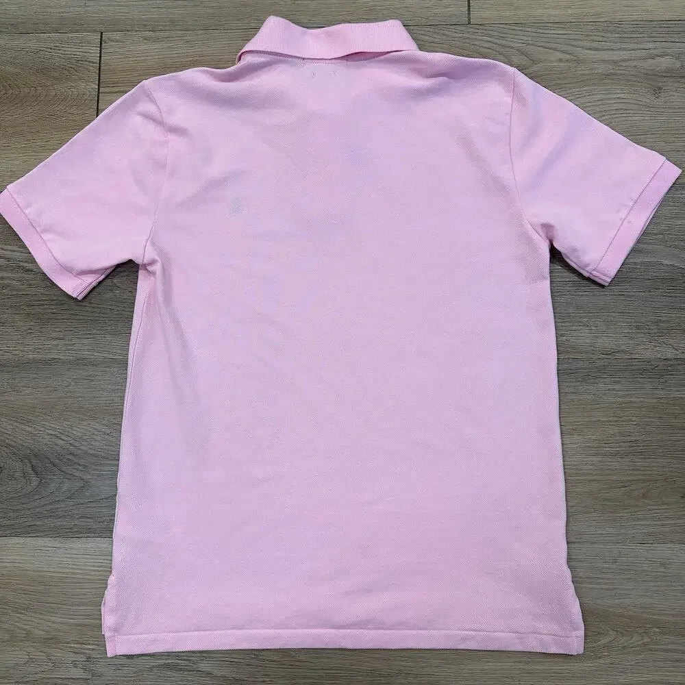 Ralph Lauren NWT The Iconic Mesh Polo Shirt Boys Large (14-16) Short Sleeve Pink